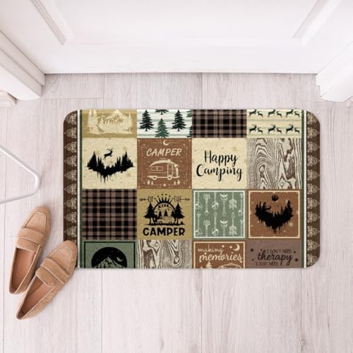Erosebridal Rv Camper Theme Bathroom Rug Set 16x24