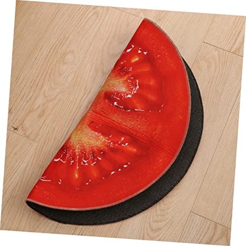 PRETYZOOM Round Non-Slip Bath Rug with Fruit Pattern