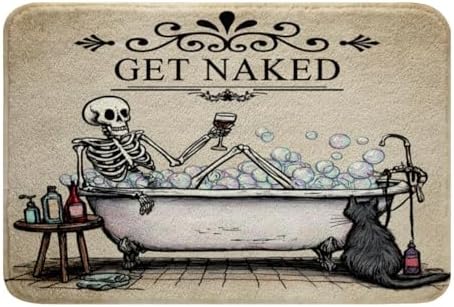 Jejeloiu Halloween Skull Bath Rug 16x24 Inch 1
