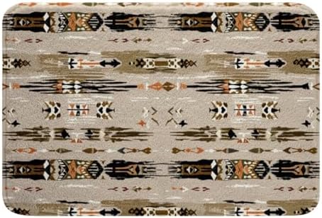 Western Style Bath Mat 16x24 Geometric Aztec Rug