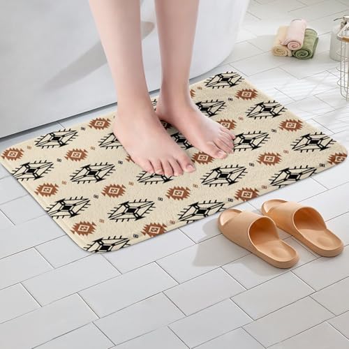 Feelyou Exotic Mexican Bohemian Bath Rug 16x24 Inch