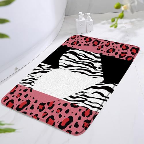 Leopard Print Bath Mat 16x24 Inch