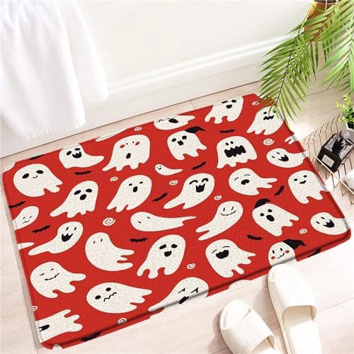 WUASDCS Halloween Ghost Bath Mat 16x24Inch