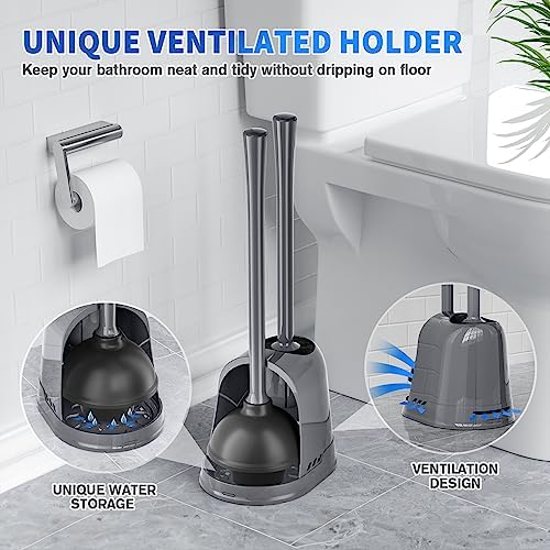 LOVLOY 2-in-1 Toilet Plunger and Brush Set