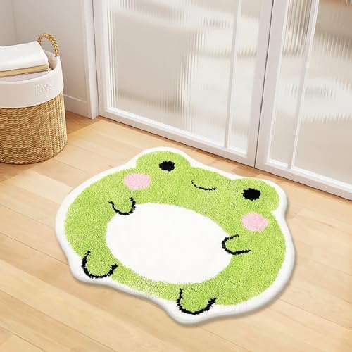 UKELEL Cute Frog Shape Bath Mat for Kids
