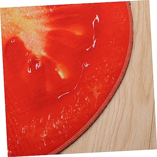 Healifty Round Non-Slip Fruit Rug for Bath Bedroom