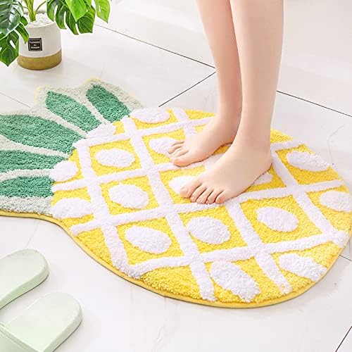 UKELER Cartoon Pineapple Bath Rug for Kids