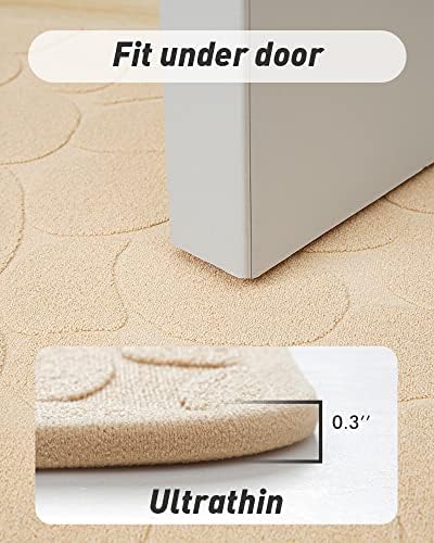 COCOER Non Slip Bath Mat 16x24 Beige