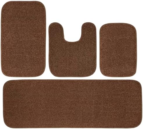 Garland Rug Gramercy Plush Washable Bath Rug Set Cinnamon