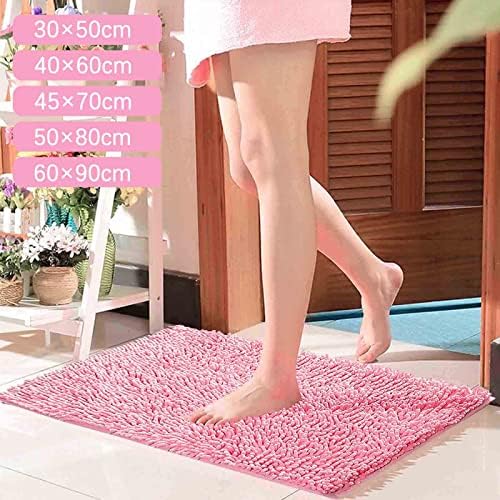 Chenille Bath Rug 20x32 Inch Soft Absorbent Shaggy Mat