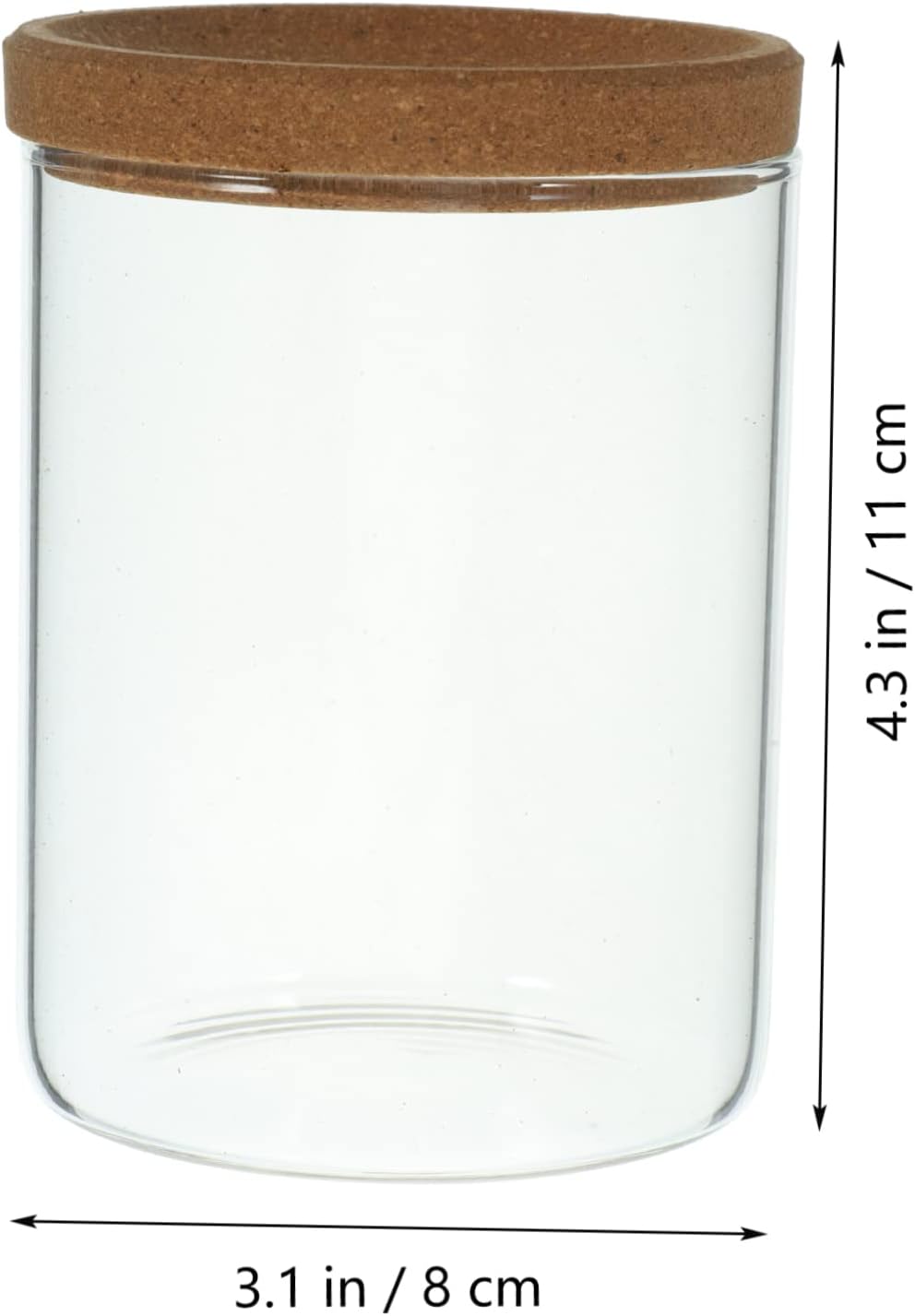 VINTORKY Bamboo Lid Storage Jar for Cotton Balls and Swabs 1