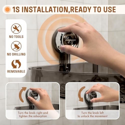 MEIGESI Acrylic Corner Shower Caddy No-Drill Wall Mounted Gray Silver 1 Pack