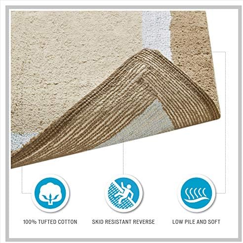 Madison Park Amherst Bath Rug 20x30 Brown Blue