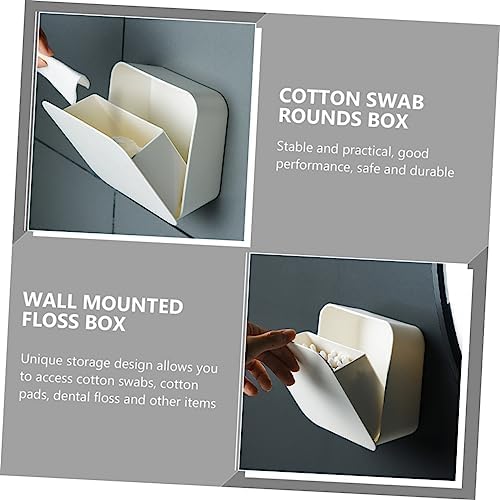 Anneome Wall Mounted Cotton Swab Holder Organizer