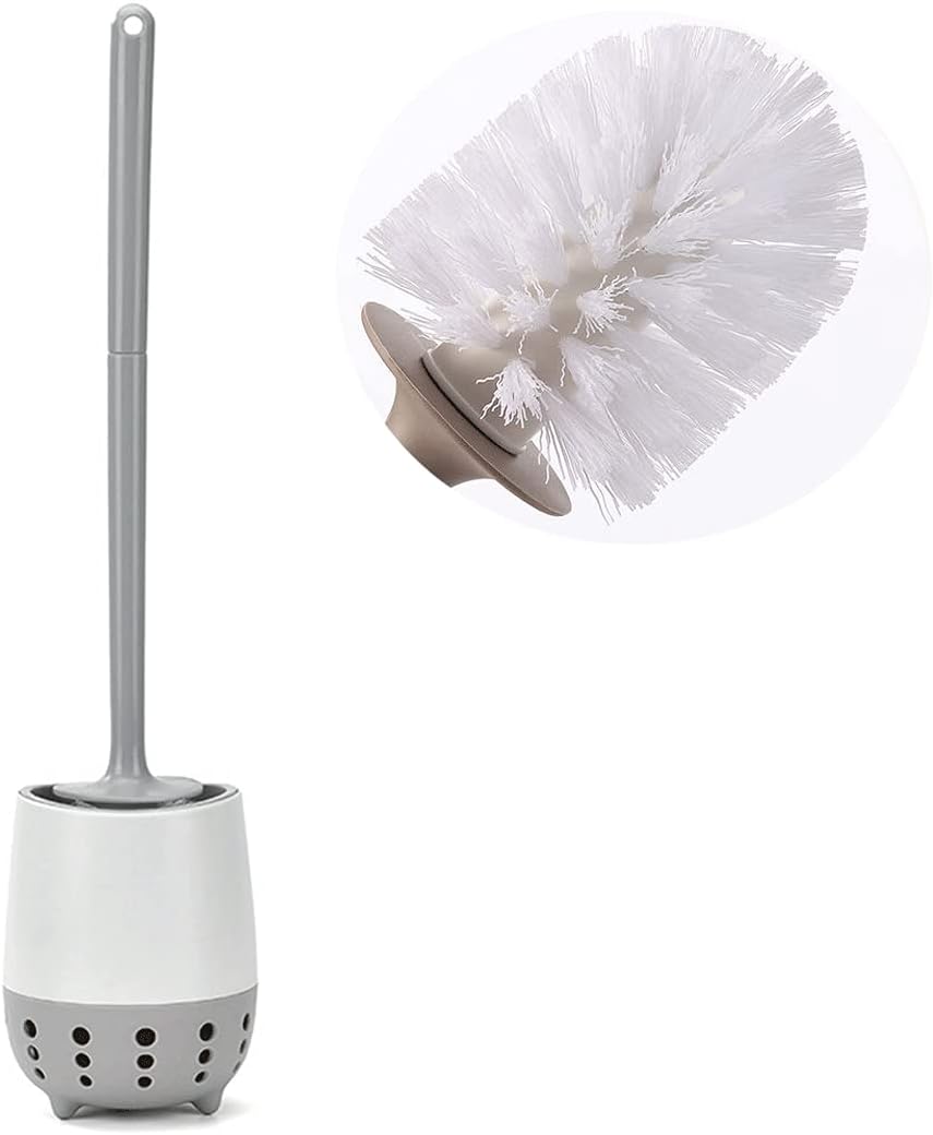 GYDMEG Toilet Brush with Holder Deep Cleaning Wall Mounted Quick Drying 360 Cleaning