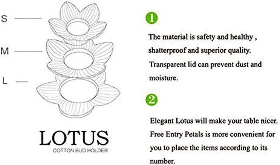 2-Pack Lotus Flowers Cotton Swab Holder Green Pink