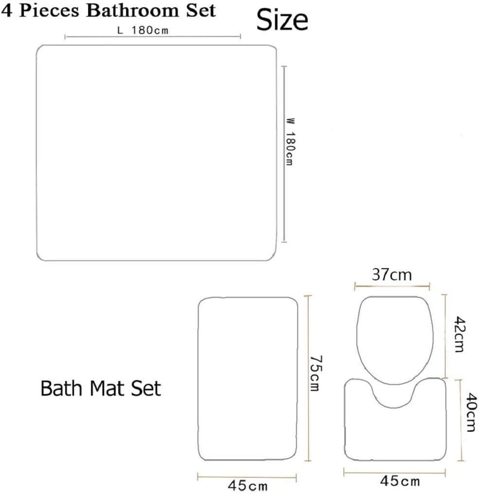 Yuaobeimei Dinosaur 3D Print Bath Set 4 Pieces
