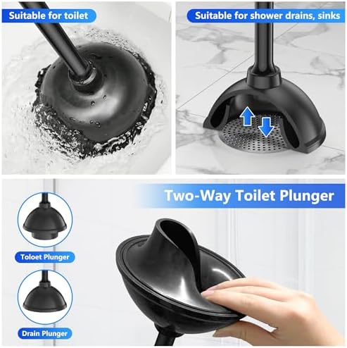 LOVLOY 2-in-1 Toilet Plunger and Brush Set