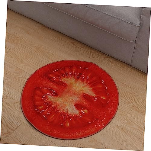 PRETYZOOM Round Non-Slip Bath Rug with Fruit Pattern