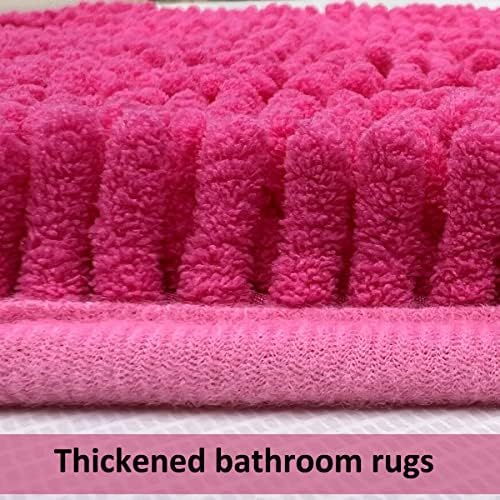 RUN HELIX Deep Pink Plush Bath Set 3 Piece 1