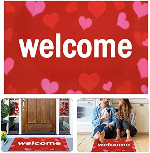 Valentines Day Retro Non Slip Bath Mat with Colored Gnomes