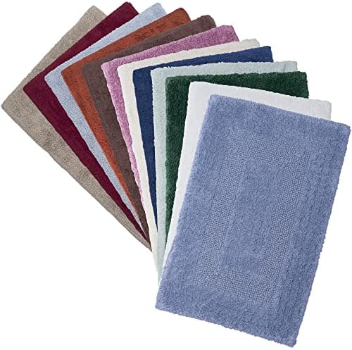 Lavish Home 2-Piece Cotton Bath Mat Set - Brick Red 1