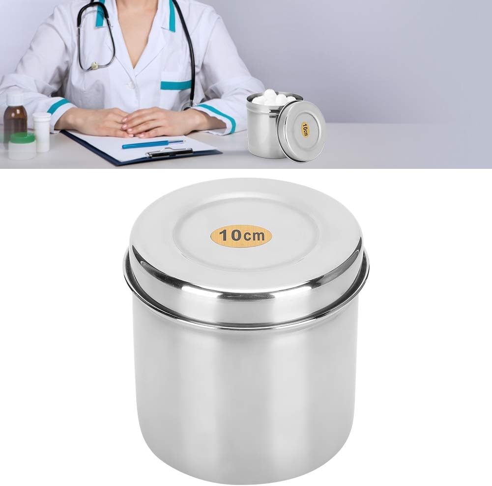 Restokki Stainless Steel Cotton Ball Holder with Lid