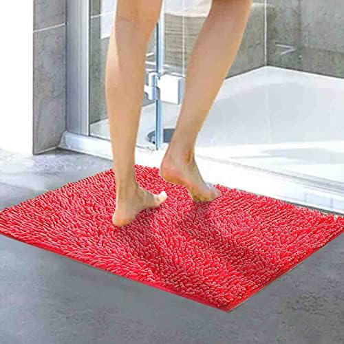 Chenille Bath Rug 20x32 Inch Soft Absorbent Shaggy Mat