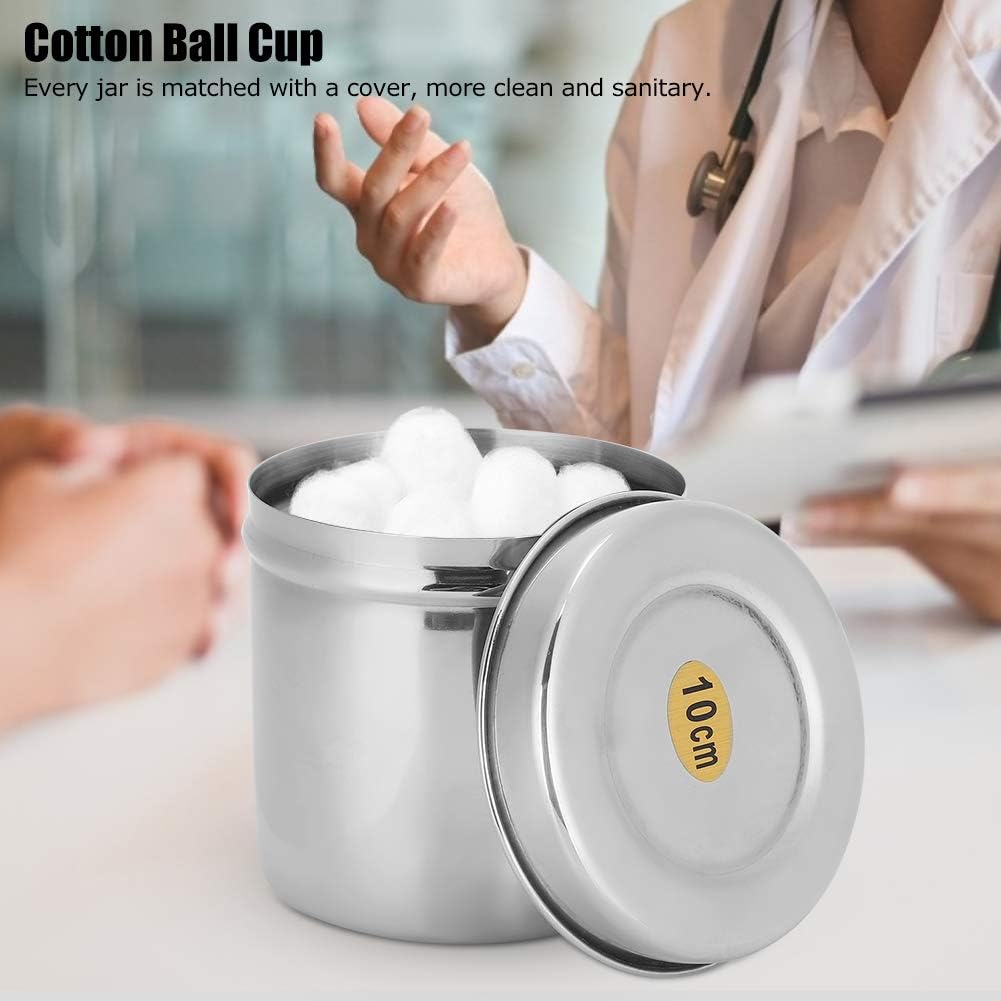 Restokki Stainless Steel Cotton Ball Holder with Lid