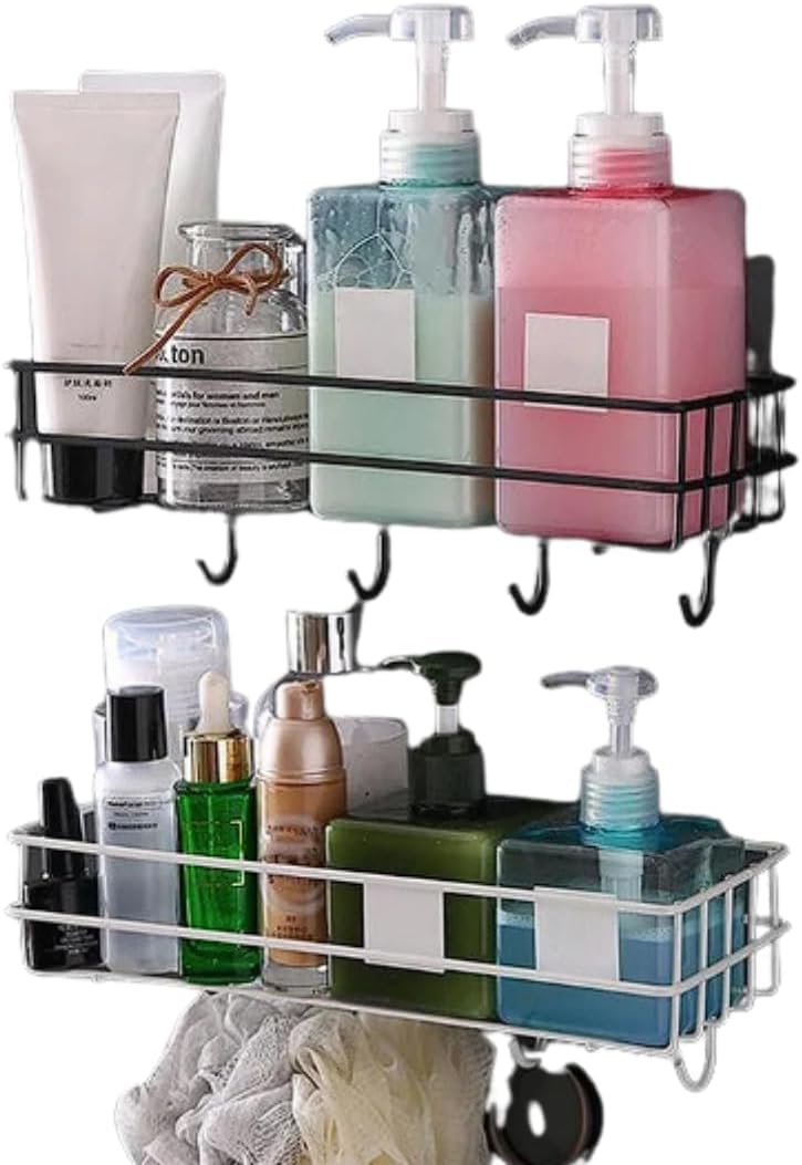 SIAMS Adhesive Shower Caddy with Soap Holder