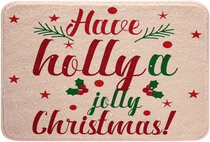 Christmas Bathroom Rugs Non Slip Soft Rug 24x16 Inch
