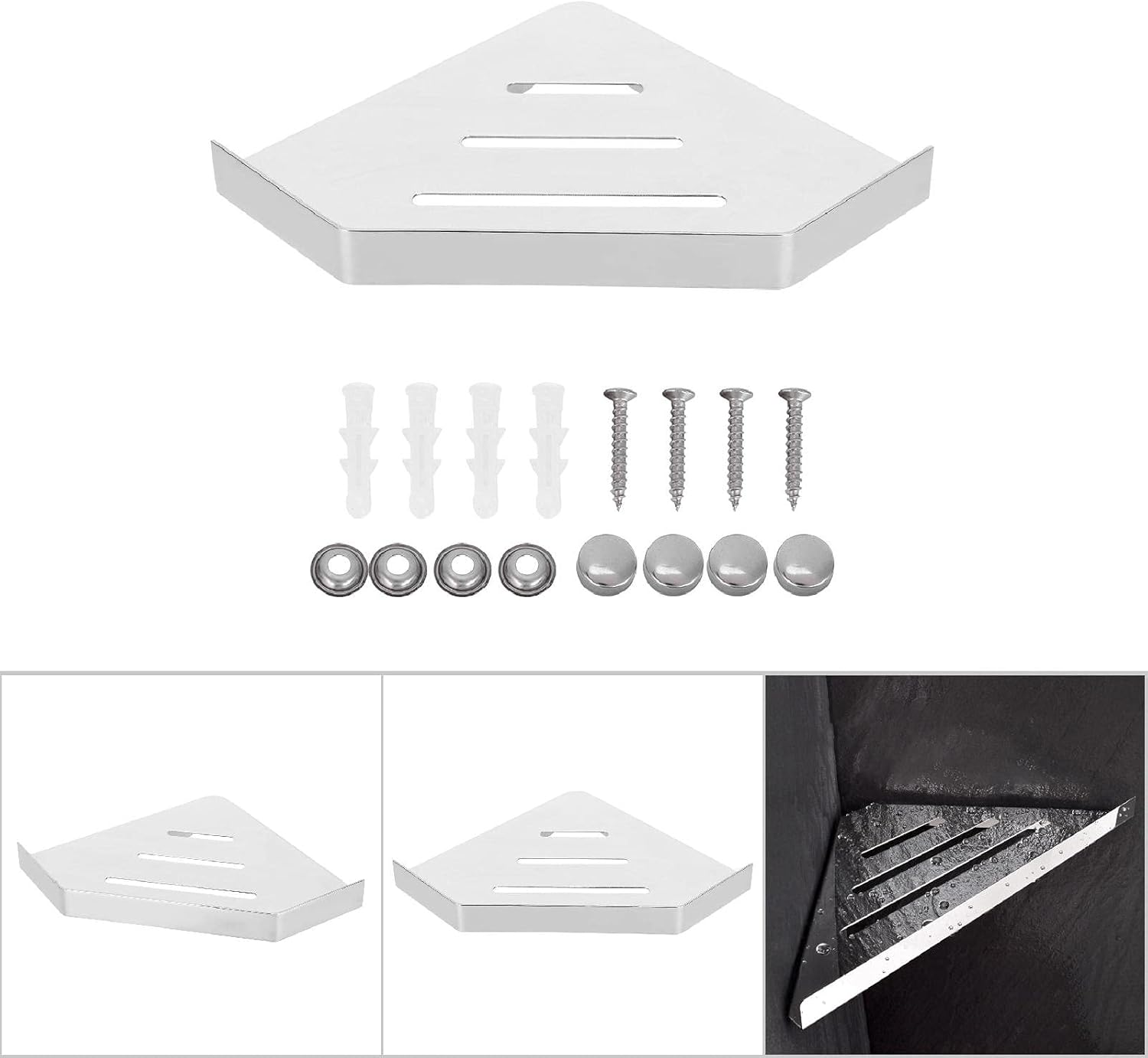 TOPINCN Corner Caddy Shower Shelf Stainless Steel