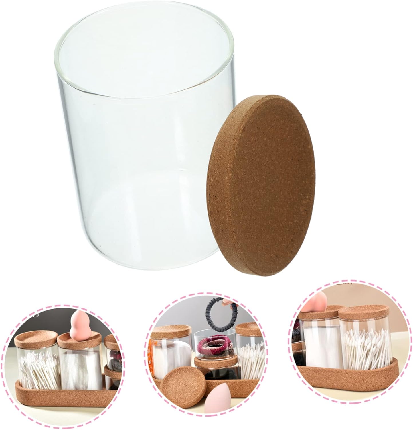 Delicate Bamboo Storage Canister with Clear Lid
