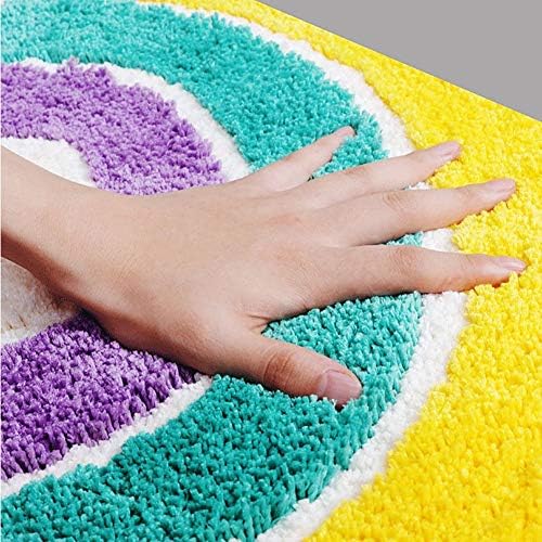 UKELER Rainbow Bath Rug Non Slip Absorbent Mat