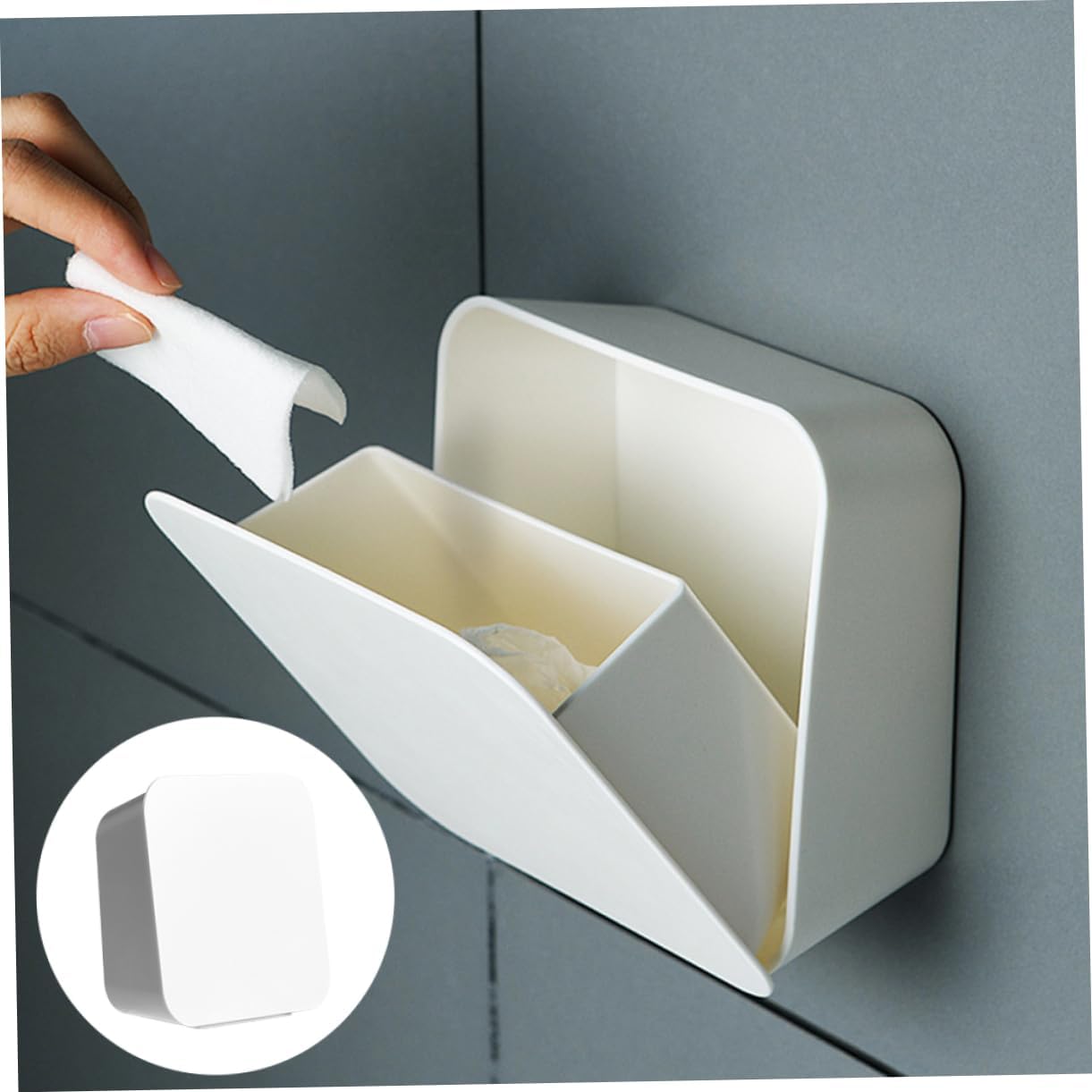 Anneome Wall Mounted Cotton Swab Holder Organizer