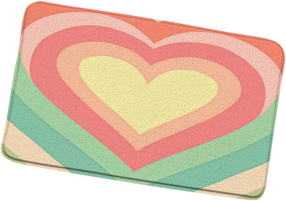 Valentine Bath Mat with Heart Design 16x24 Inch