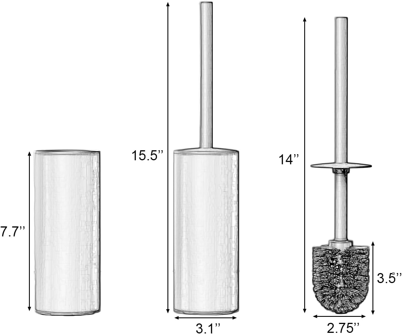 NEWRAIN Toilet Brush and Holder Set