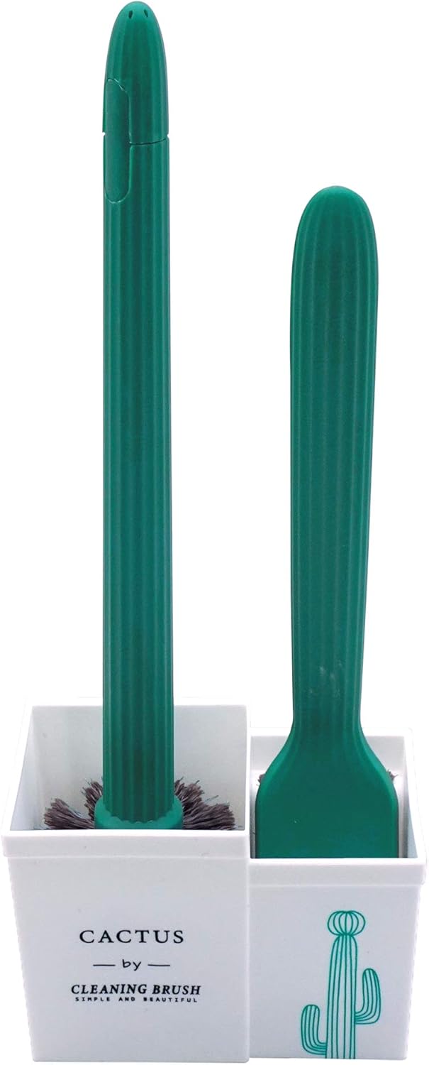 Edelvey Cactus Toilet Brush and Holder Set of Two 1