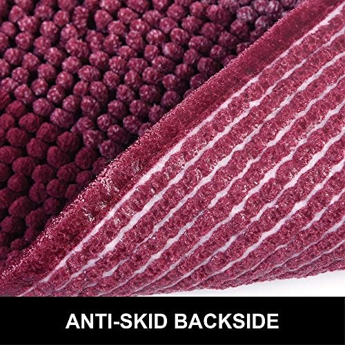 COSY HOMEER Fuchsia Bath Rug 28x18 Inch Non-Slip Super Soft