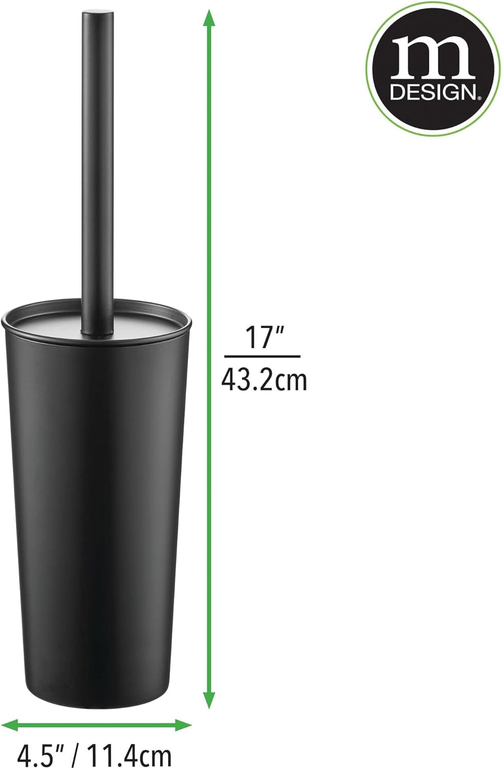 mDesign Toilet Brush Step Trash Can Combo Set 1