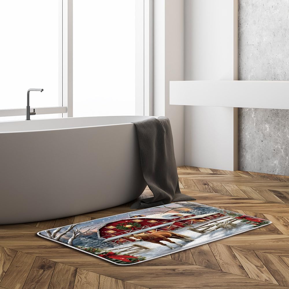 GCTNBJL Christmas Bath Mat 16x24 Inch