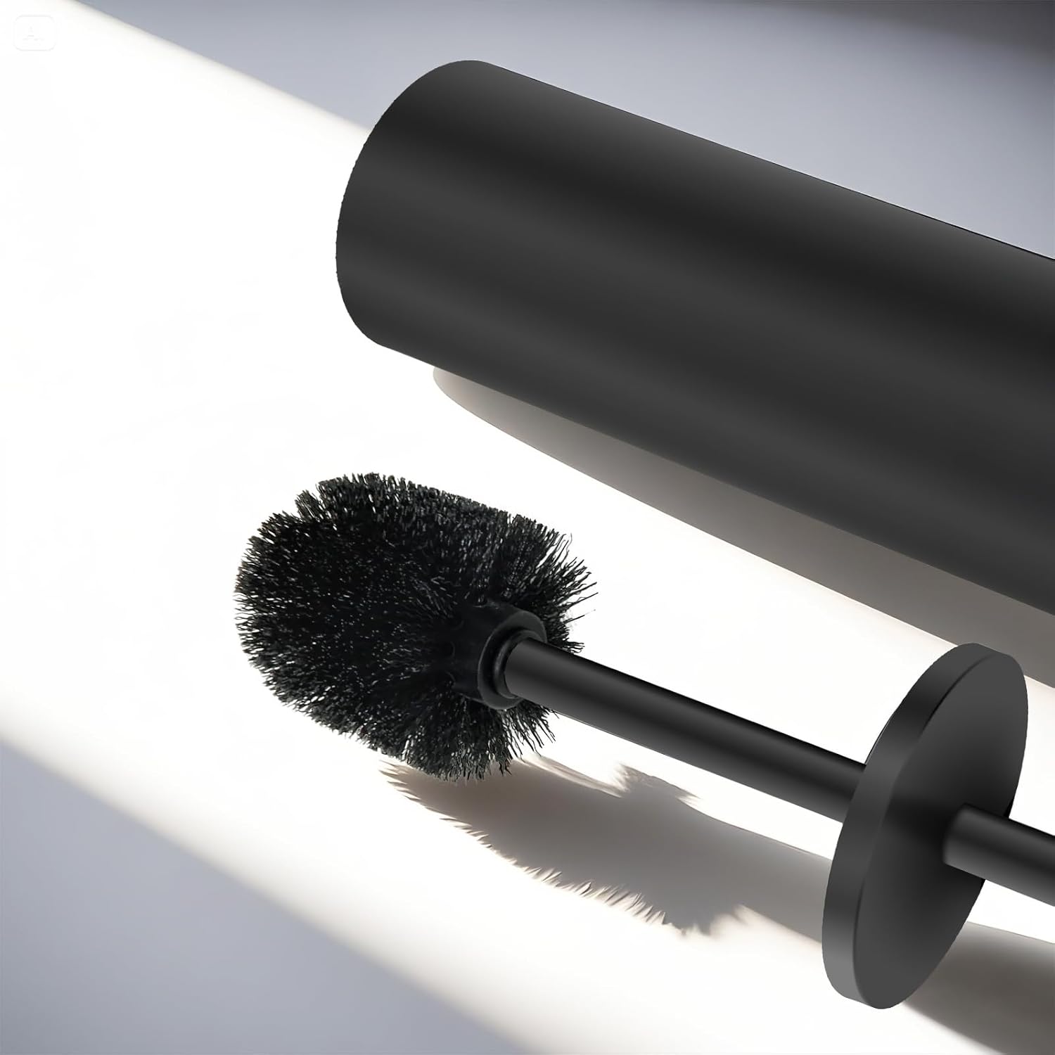 ZGELIN Stainless Steel Toilet Brush with Holder 1 Black