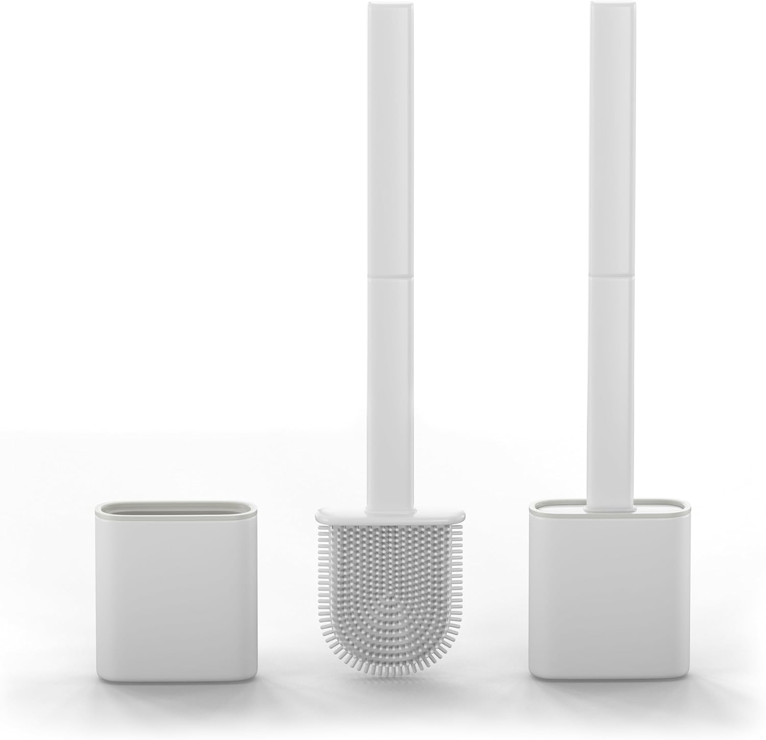 HygieX Silicone Toilet Brush Set with Holder
