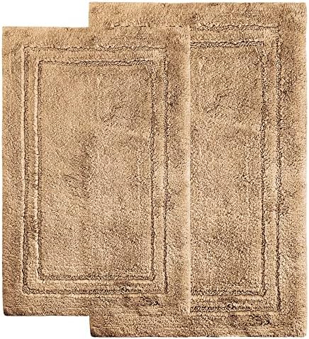 Superior Non-Slip Bath Rug Set 2 Piece Latte