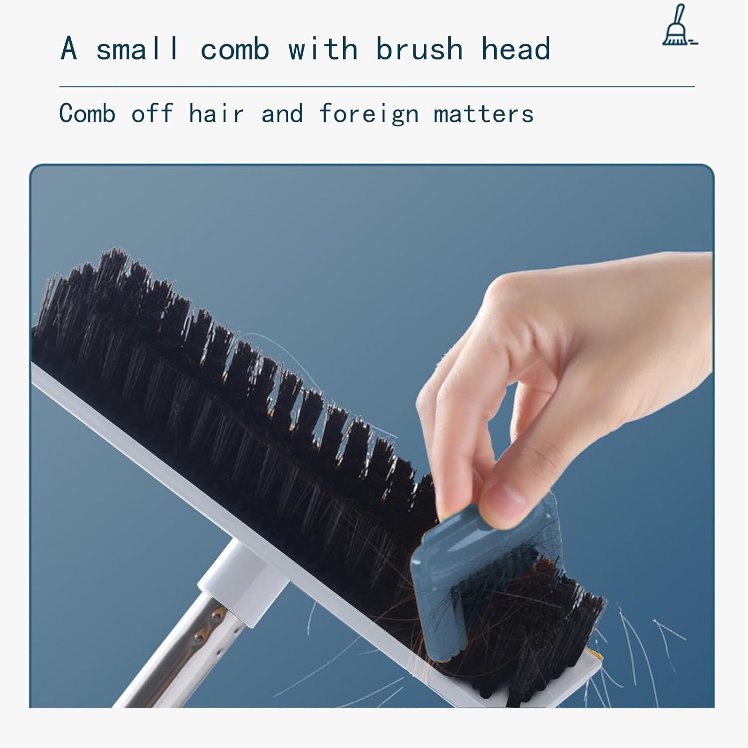 2 in 1 Floor Scrub Brush with Squeegee