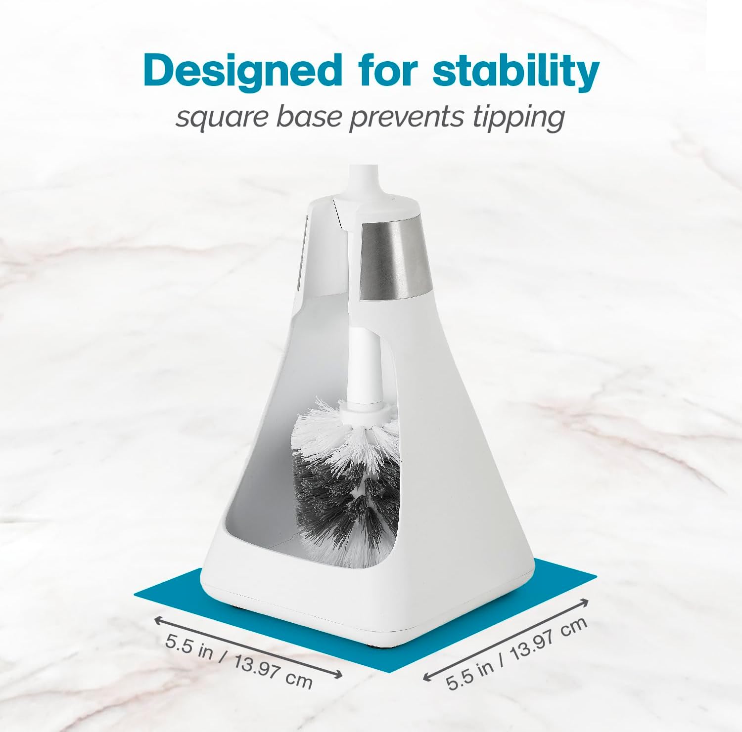 Polder Avant Toilet Brush Caddy with Twist-Remove Head