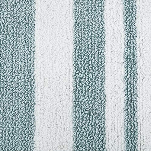 Madison Park Reversible Spa Cotton Bath Rug 24x72 Aqua
