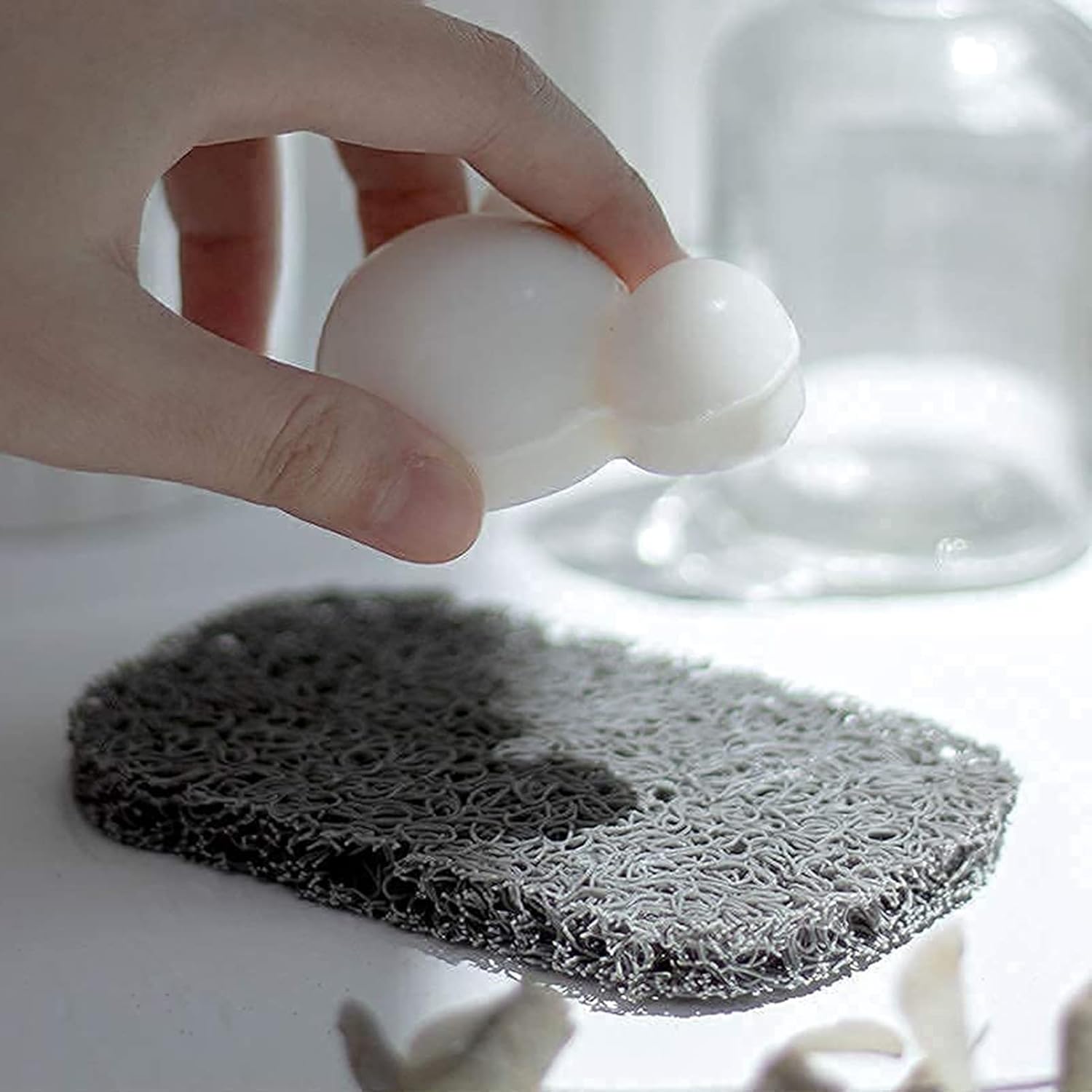 4PCS Bar Soap Saver Holder Grey Kitchen Bathroom