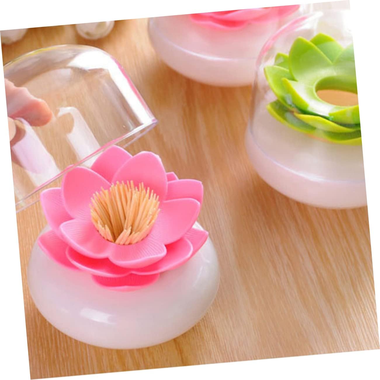 Unomor Lotus Cotton Swab Holder Organizer Green 1