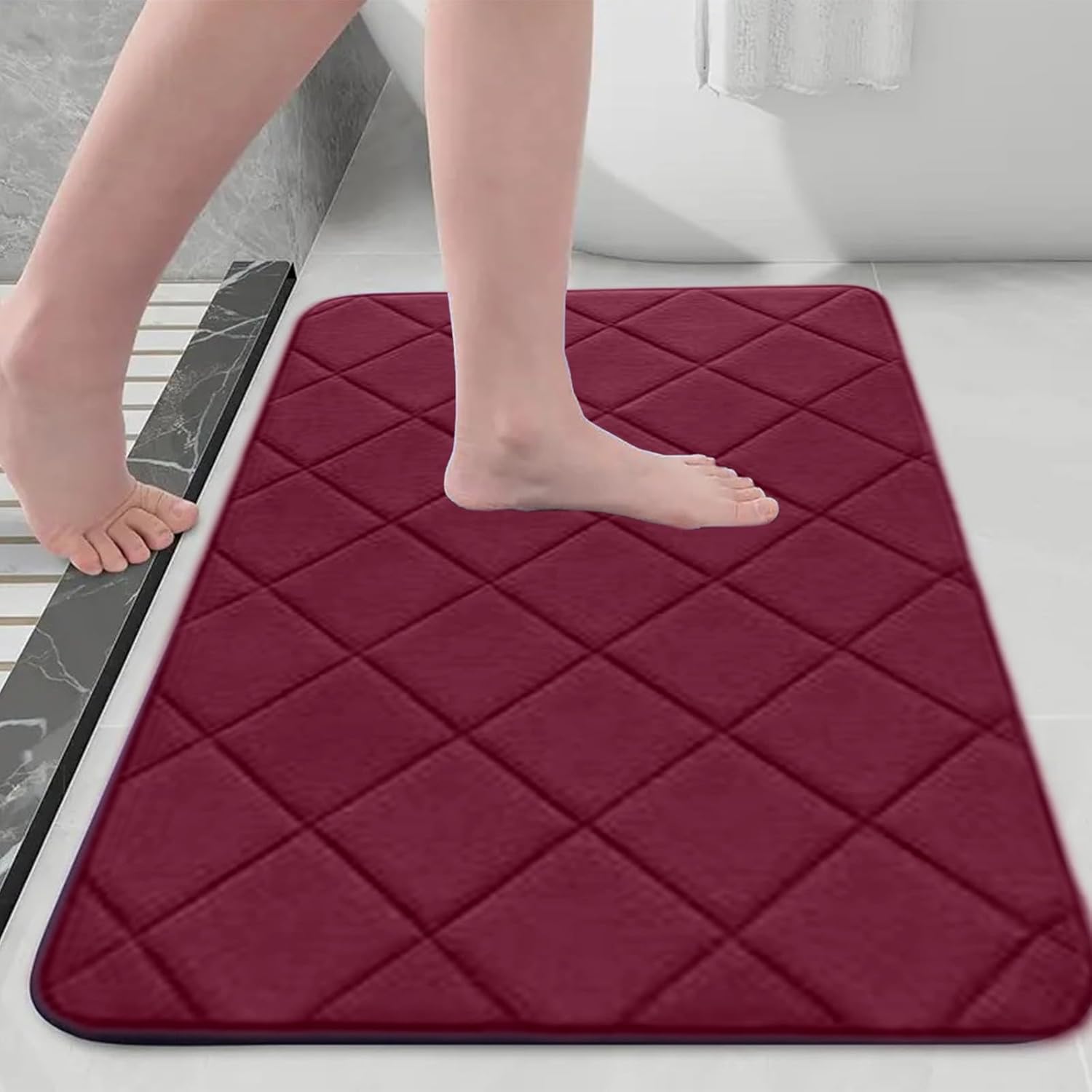 Soft Non-Slip Bath Rug for Bathroom Floor Tub and Shower
